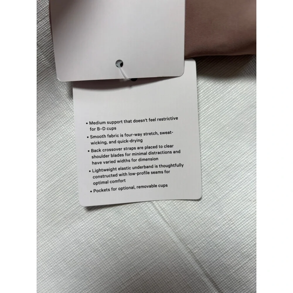 Lululemon Energy Bra Evolve Ashen Rose Sports Bra LW2EHVS Size Small NEW